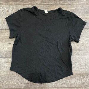 Old Navy Black Ribbed Crop Top size medium